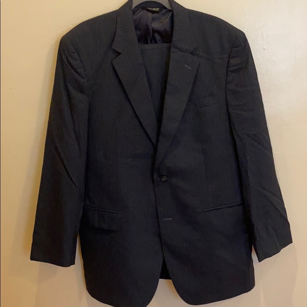 Jos A Bank Charcoal pin stripe suit